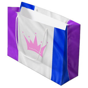 SlipperyJoe's drag culture pride flag purple spiri Large Gift Bag