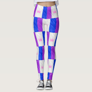 SlipperyJoe's drag culture pride flag purple spiri Leggings