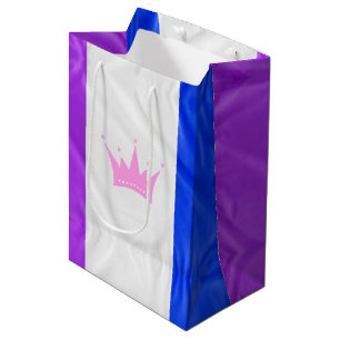 SlipperyJoe's drag culture pride flag purple spiri Medium Gift Bag