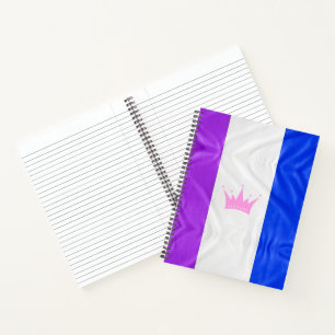 SlipperyJoe's drag culture pride flag purple spiri Notebook