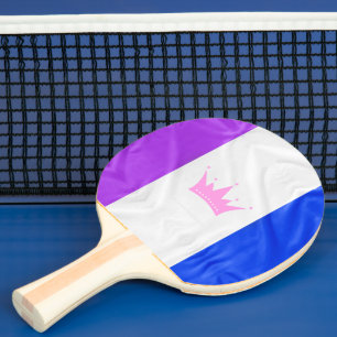 SlipperyJoe's drag culture pride flag purple spiri Ping Pong Paddle