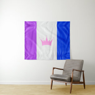 SlipperyJoe's drag culture pride flag purple spiri Tapestry