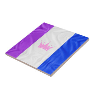 SlipperyJoe's drag culture pride flag purple spiri Tile
