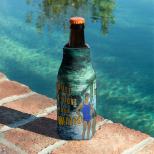 SlipperyJoe's dude love your watch LGBTQIA artisti Bottle Cooler