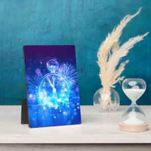 SlipperyJoe's electric thrill New Year’s Eve clock Plaque