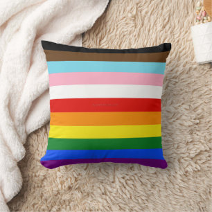 SlipperyJoe's Eleven Stripe Pride Flag blends Phil Cushion