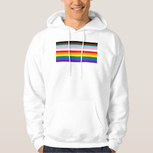 SlipperyJoe's Eleven Stripe Pride Flag blends Phil Hoodie