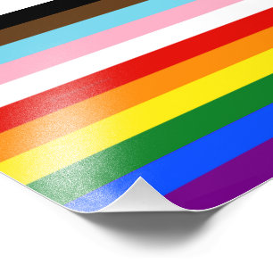 SlipperyJoe's Eleven Stripe Pride Flag blends Phil Photo Print
