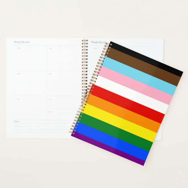 SlipperyJoe's Eleven Stripe Pride Flag blends Phil Planner (Display)