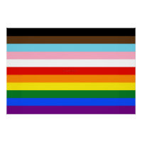 SlipperyJoe's Eleven Stripe Pride Flag blends Phil