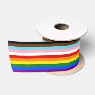 SlipperyJoe's Eleven Stripe Pride Flag blends Phil Satin Ribbon