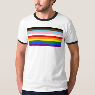 SlipperyJoe's Eleven Stripe Pride Flag blends Phil T-Shirt