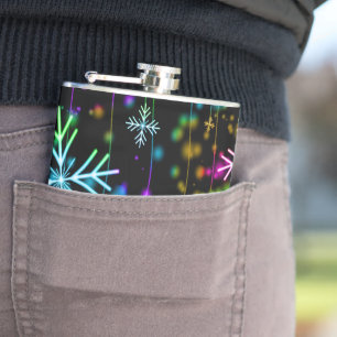 SlipperyJoe's festive lively Christmas atmosphere Hip Flask