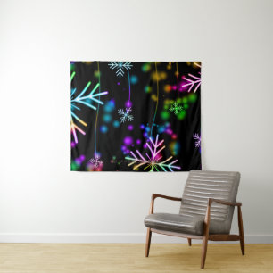 SlipperyJoe's festive lively Christmas atmosphere Tapestry