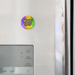 SlipperyJoe's festive Mardi Gras theme crown reinf Magnet