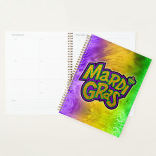 SlipperyJoe's festive Mardi Gras theme crown reinf Planner