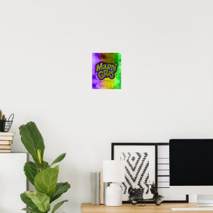 SlipperyJoe's festive Mardi Gras theme crown reinf Poster