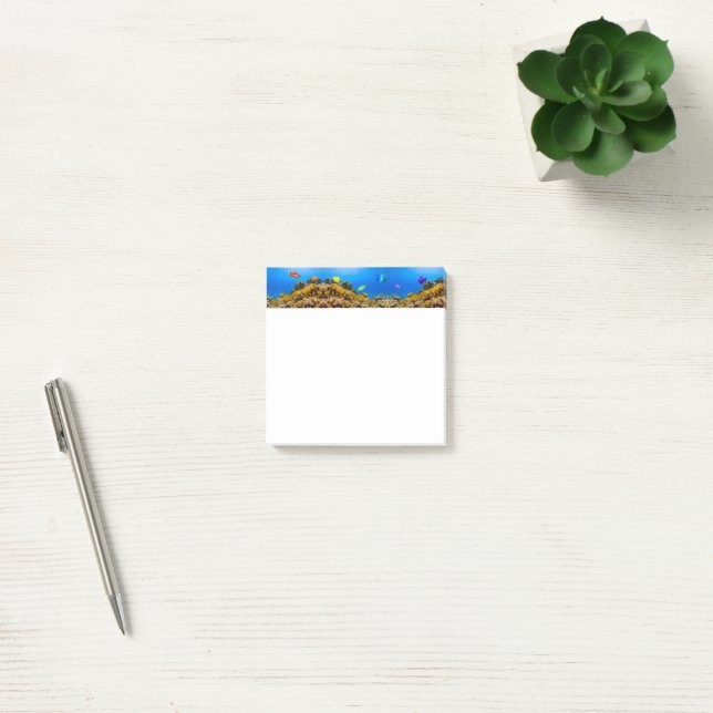 SlipperyJoe's Fish Pride tropical green blue purpl Post-it Notes (Office)
