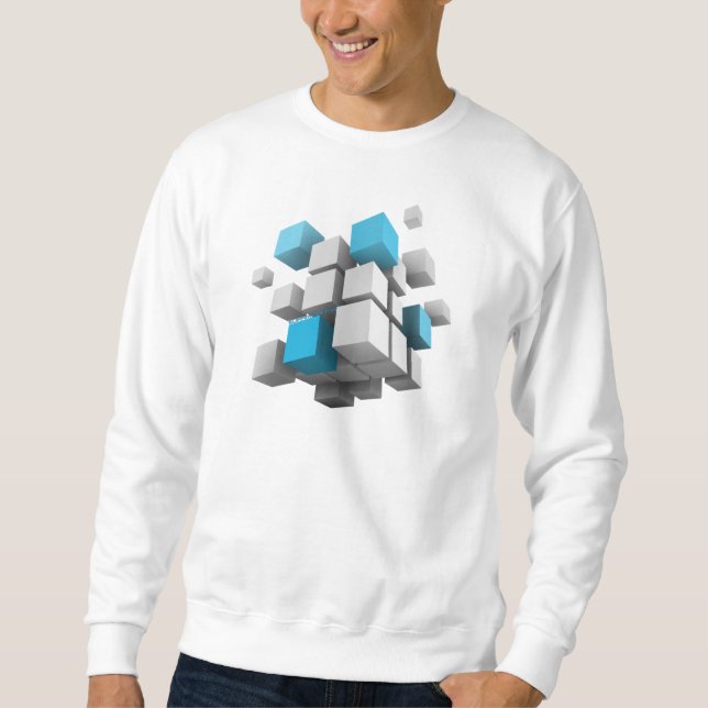 SlipperyJoe's floating cluster of cubes size varie Sweatshirt (Front)