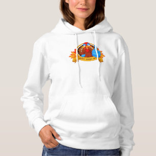 SlipperyJoe's fun cartoon-style Thanksgiving desig Hoodie