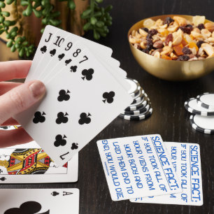 SlipperyJoe's funny saying science fact blue remov Playing Cards