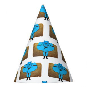 SlipperyJoe's gay muscle bear cartoon thong leathe Party Hat