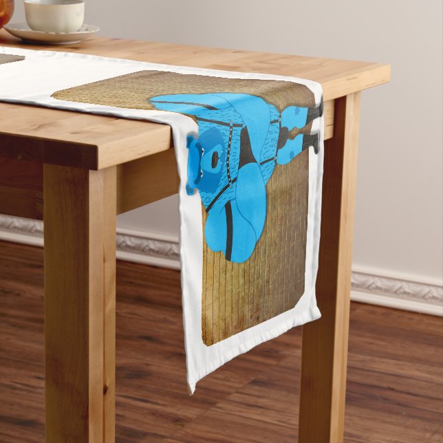 SlipperyJoe's gay muscle bear cartoon thong leathe Short Table Runner (In Situ)