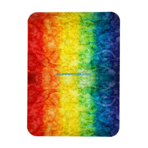 SlipperyJoe's gay pride flag rainbow colors tie-dy Magnet