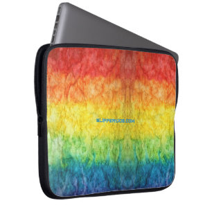 SlipperyJoe's gay pride flag rainbow colours tie-d Laptop Sleeve