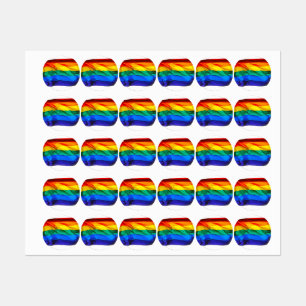 SlipperyJoe's gay pride flag waving red orange yel