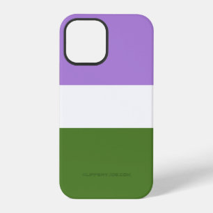 SlipperyJoe's genderqueer pride flag lavender blen iPhone 12 Pro Case
