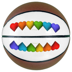 SlipperyJoe's glossy 3D heart shapes glyphs create Basketball