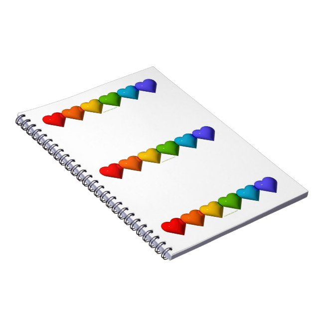 SlipperyJoe's glossy 3D heart shapes glyphs create Notebook (Right Side)