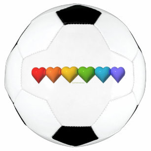 SlipperyJoe's glossy 3D heart shapes glyphs create Soccer Ball