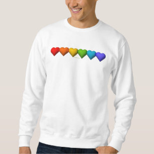 SlipperyJoe's glossy 3D heart shapes glyphs create Sweatshirt