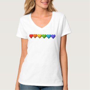 SlipperyJoe's glossy 3D heart shapes glyphs create T-Shirt