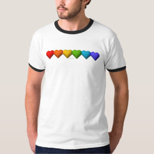 SlipperyJoe's glossy 3D heart shapes glyphs create T-Shirt