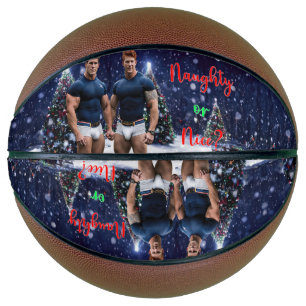 SlipperyJoe's glowing Christmas trees two muscular Basketball