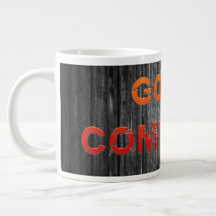 SlipperyJoe's Going Commando bold red orange lette Large Coffee Mug