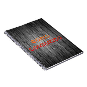 SlipperyJoe's Going Commando bold red orange lette Notebook