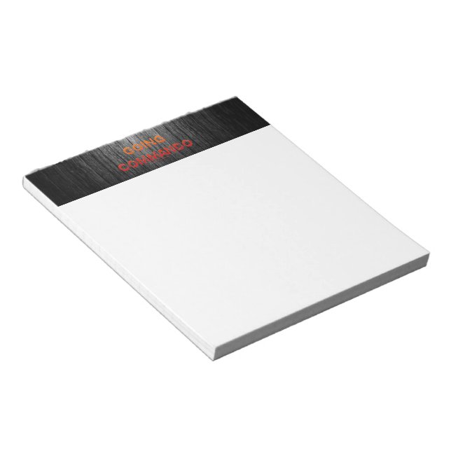 SlipperyJoe's Going Commando bold red orange lette Notepad (Angled)