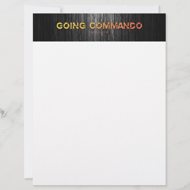 SlipperyJoe's going commando dive-bar energy grit  Custom Letterhead (Front)