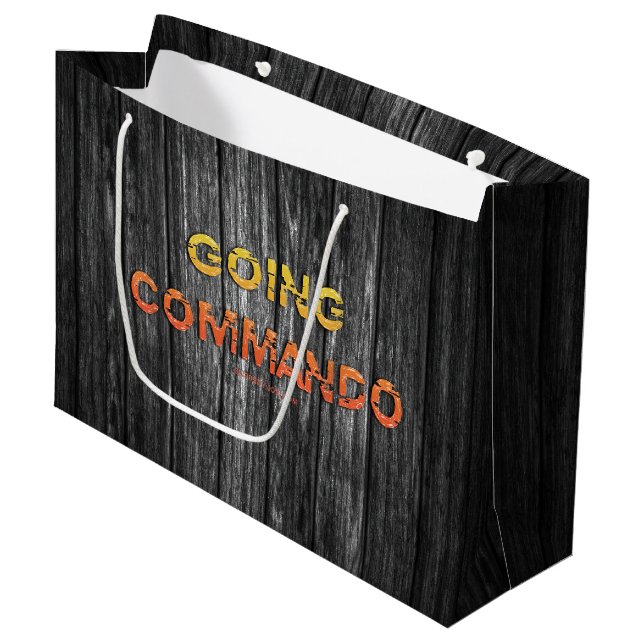 SlipperyJoe's going commando dive-bar energy grit  Large Gift Bag (Front Angled)
