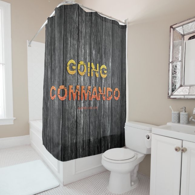 SlipperyJoe's going commando dive-bar energy grit  Shower Curtain (In Situ)