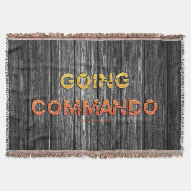 SlipperyJoe's going commando dive-bar energy grit  Throw Blanket (Front)