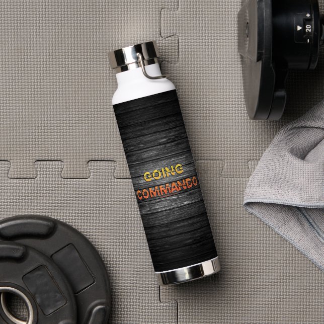 SlipperyJoe's going commando dive-bar energy grit  Water Bottle (Gym (Rotated))