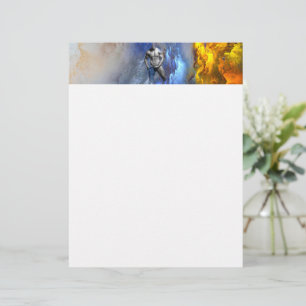 SlipperyJoe's grayscale muscular man physique yell Custom Letterhead