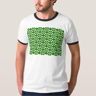 SlipperyJoe's green four-leaf clovers Saint Patric T-Shirt