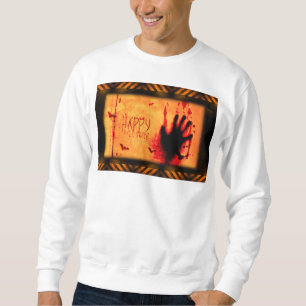SlipperyJoe's gritty Happy Halloween graphic jagge Sweatshirt