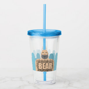 SlipperyJoe's hairy body bear body man unshaven ca Acrylic Tumbler